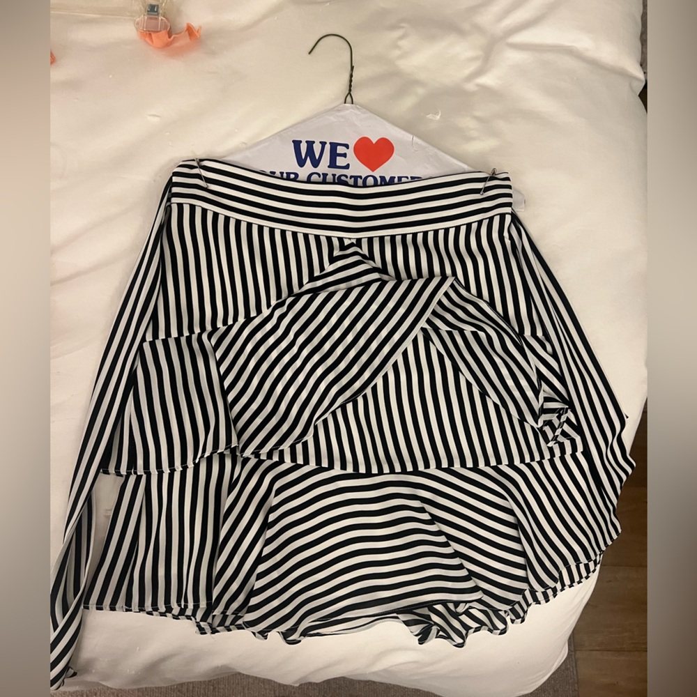 Bardot Striped Skirt with tie